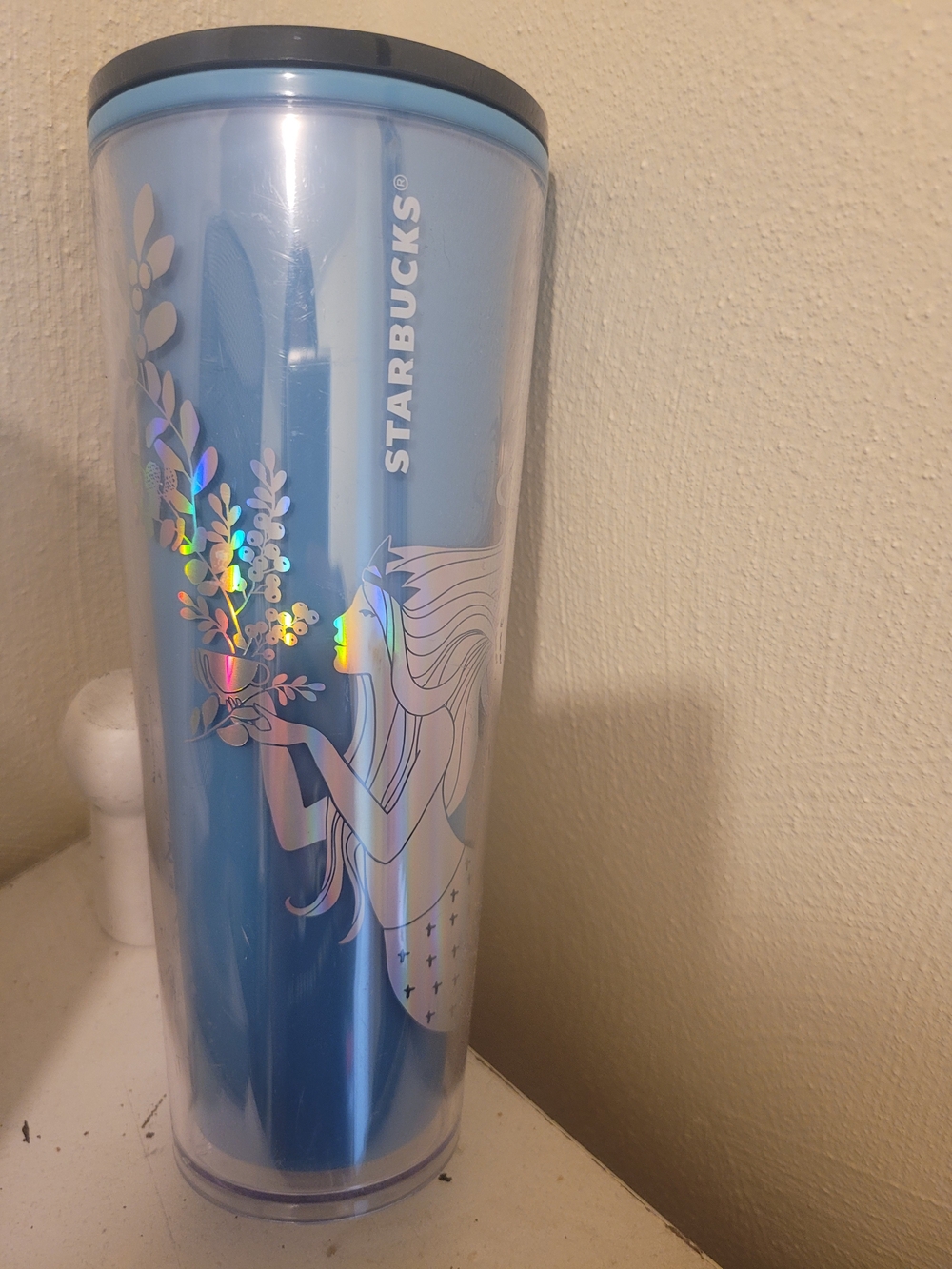 Starbucks Light Blue Holographic Mermaid Tumbler